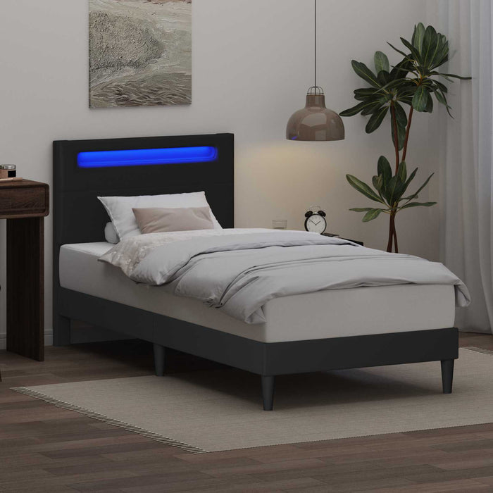 Cadru de pat Negru 90 x 190 cm Piele artificială - WALTI WALTI
