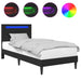 Cadru de pat Negru 90 x 190 cm Piele artificială - WALTI WALTI