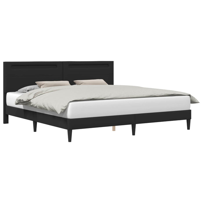 Cadru de pat Negru 180 x 200 cm Piele artificială WALTI