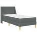 Cadru de pat cu saltea cu headboard Gri 90 x 190 cm Poliester - WALTI WALTI