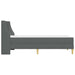 Cadru de pat cu saltea cu headboard Gri 90 x 190 cm Poliester - WALTI WALTI