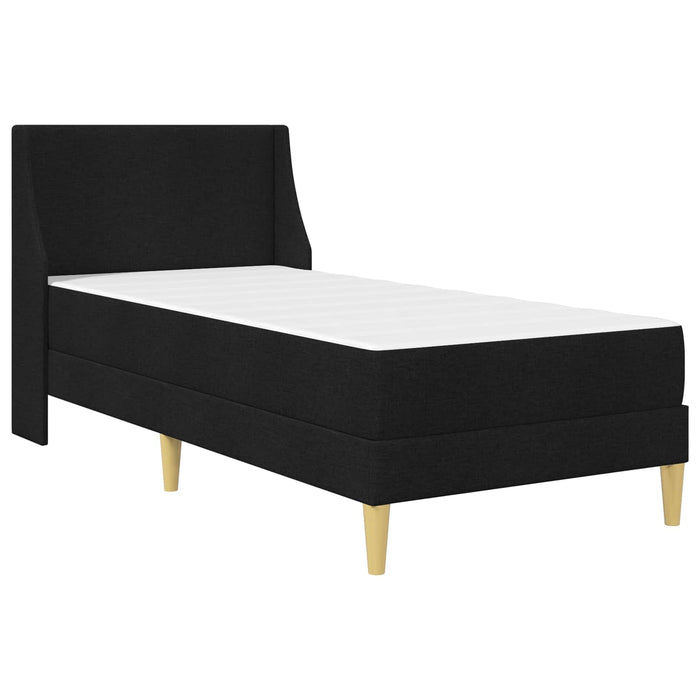 Cadru de pat cu saltea cu headboard Negru 90 x 190 cm Poliester - WALTI WALTI