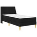 Cadru de pat cu saltea cu headboard Negru 90 x 190 cm Poliester - WALTI WALTI