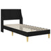 Cadru de pat cu saltea cu headboard Negru 90 x 190 cm Poliester - WALTI WALTI