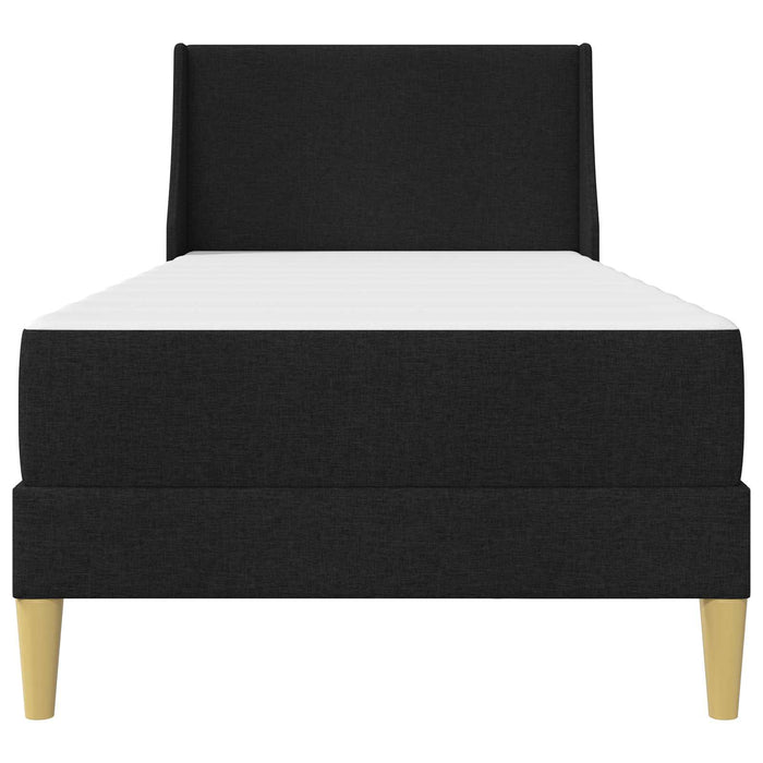 Cadru de pat cu saltea cu headboard Negru 90 x 190 cm Poliester - WALTI WALTI