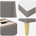 Cadru de pat cu saltea cu headboard Poliester - WALTI WALTI