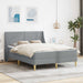 Cadru de pat cu saltea Gri deschis 140 x 200 cm Poliester - WALTI WALTI