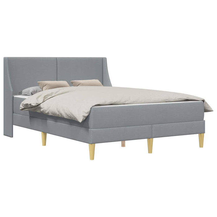 Cadru de pat cu saltea Gri deschis 140 x 200 cm Poliester - WALTI WALTI