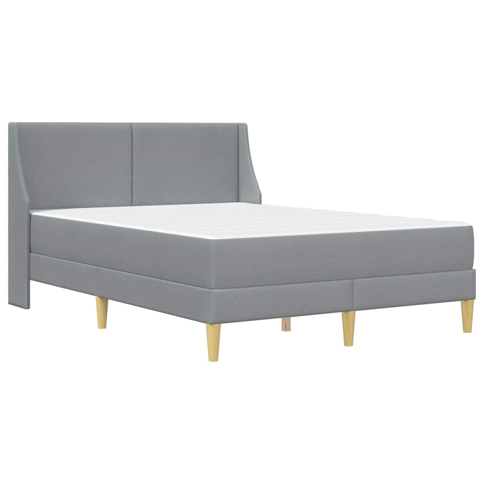 Cadru de pat cu saltea Gri deschis 140 x 200 cm Poliester - WALTI WALTI