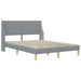 Cadru de pat cu saltea Gri deschis 140 x 200 cm Poliester - WALTI WALTI
