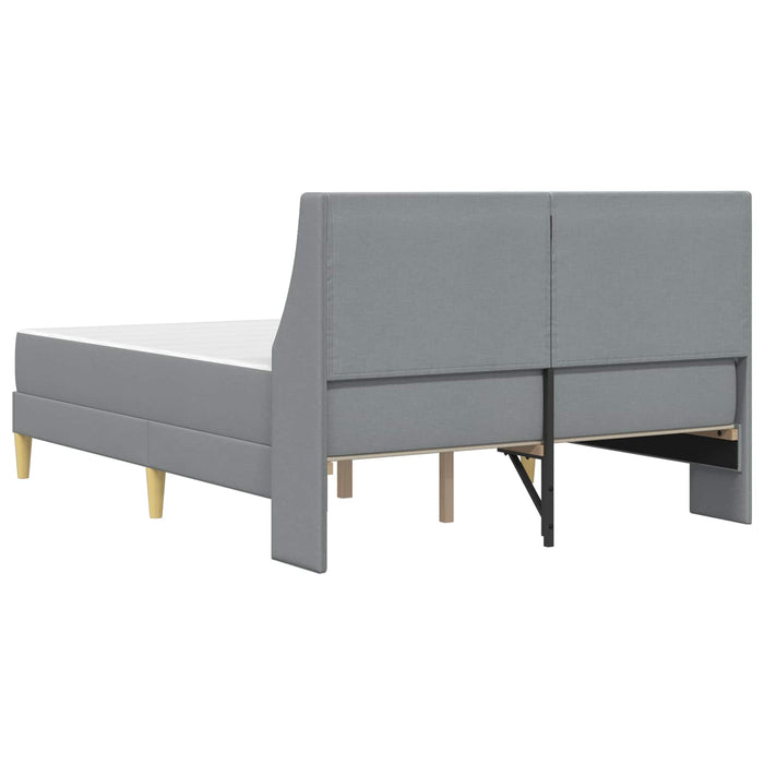 Cadru de pat cu saltea Gri deschis 140 x 200 cm Poliester - WALTI WALTI