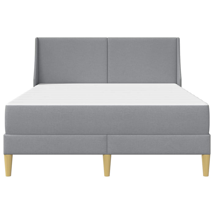 Cadru de pat cu saltea Gri deschis 140 x 200 cm Poliester - WALTI WALTI