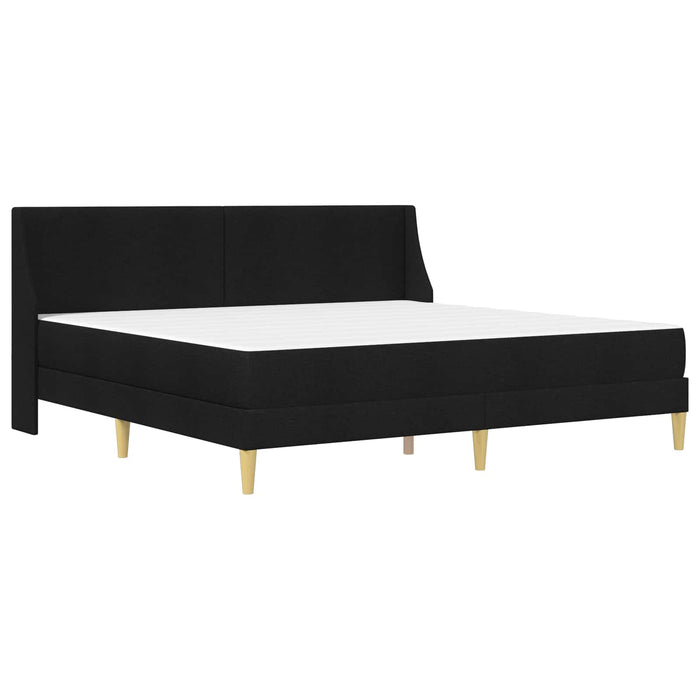 Cadru de pat cu saltea Negru 180 x 200 cm Poliester - WALTI WALTI