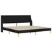 Cadru de pat cu saltea Negru 180 x 200 cm Poliester - WALTI WALTI