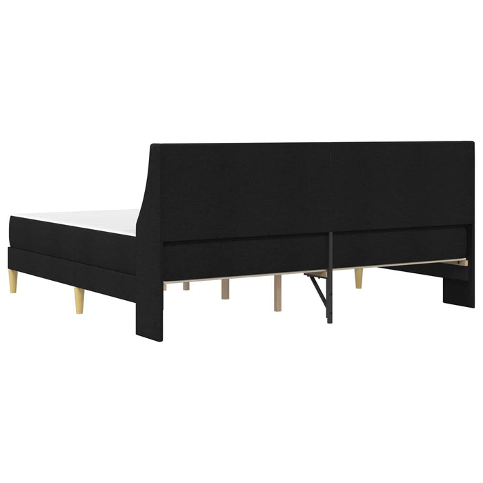 Cadru de pat cu saltea Negru 180 x 200 cm Poliester - WALTI WALTI