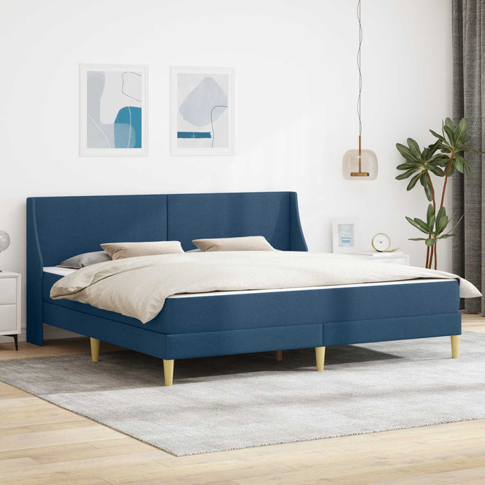 Cadru de pat cu saltea albastru 180 x 200 cm Poliester - WALTI WALTI