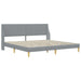 Cadru de pat cu saltea Gri deschis 200 x 200 cm Poliester - WALTI WALTI