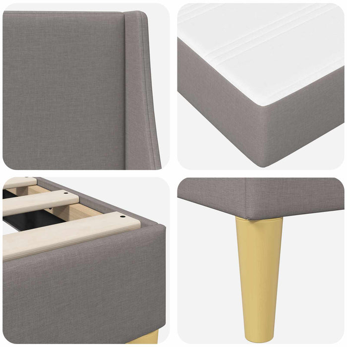 Cadru de pat cu saltea cu headboard Poliester - WALTI WALTI
