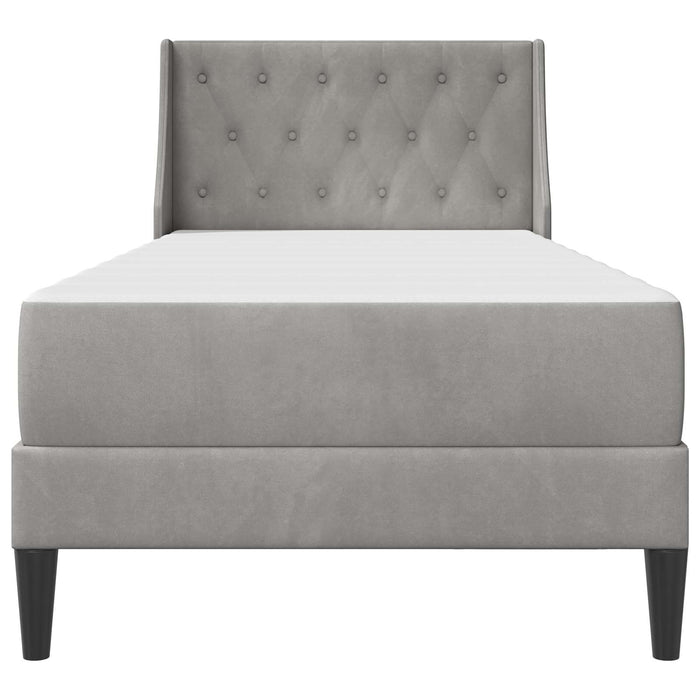 Cadru de pat cu saltea Pe perete 2 pcs Gri deschis Catifea - WALTI WALTI