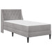 Cadru de pat cu saltea Pe perete 2 pcs Gri deschis Catifea - WALTI WALTI