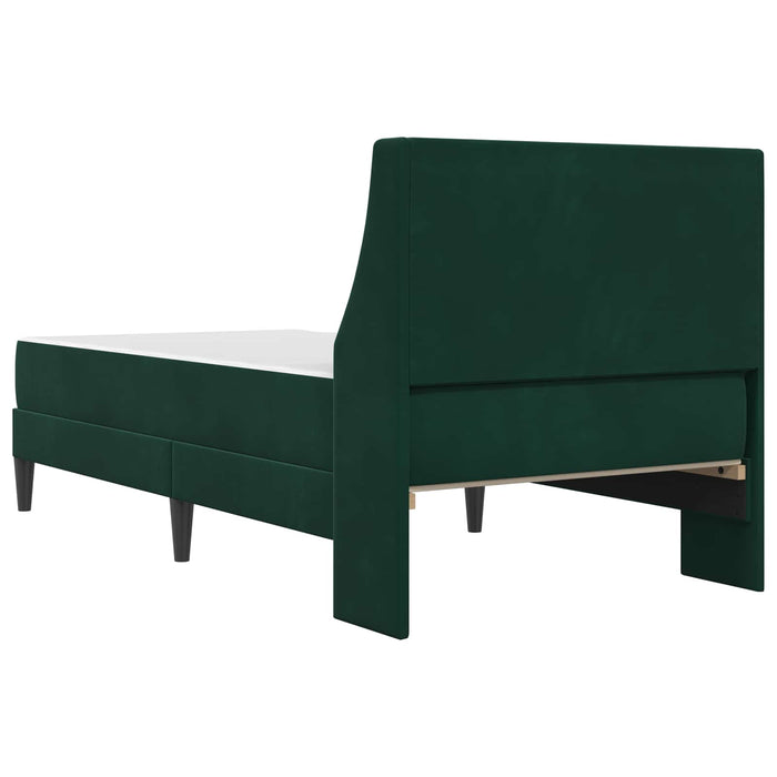 Cadru de pat cu saltea Verde închis 90 x 190 cm Catifea - WALTI WALTI
