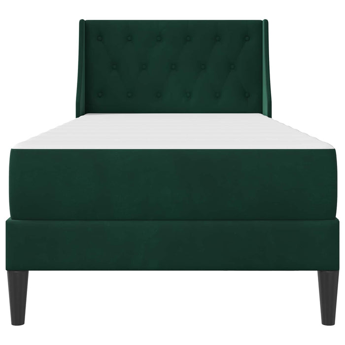 Cadru de pat cu saltea Verde închis 90 x 190 cm Catifea - WALTI WALTI