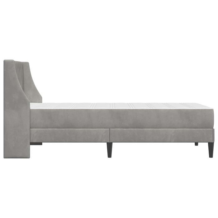 Cadru de pat cu saltea Pe perete 2 pcs Gri deschis Catifea - WALTI WALTI