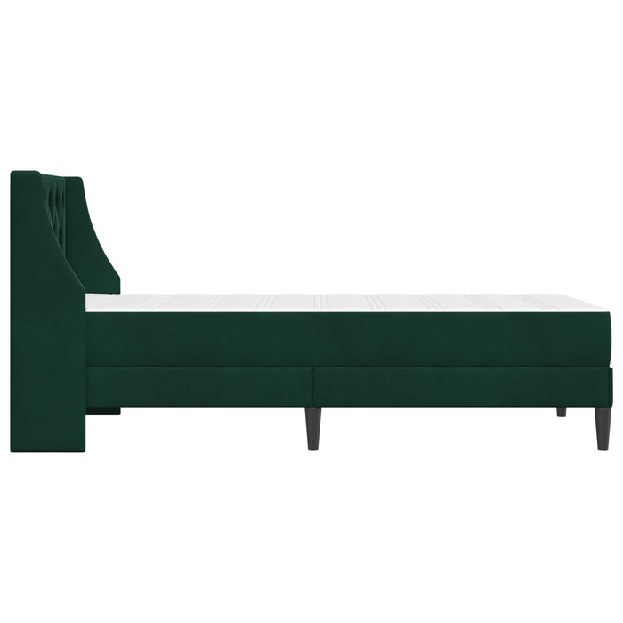 Cadru de pat cu saltea Verde închis 90 x 200 cm Catifea - WALTI WALTI