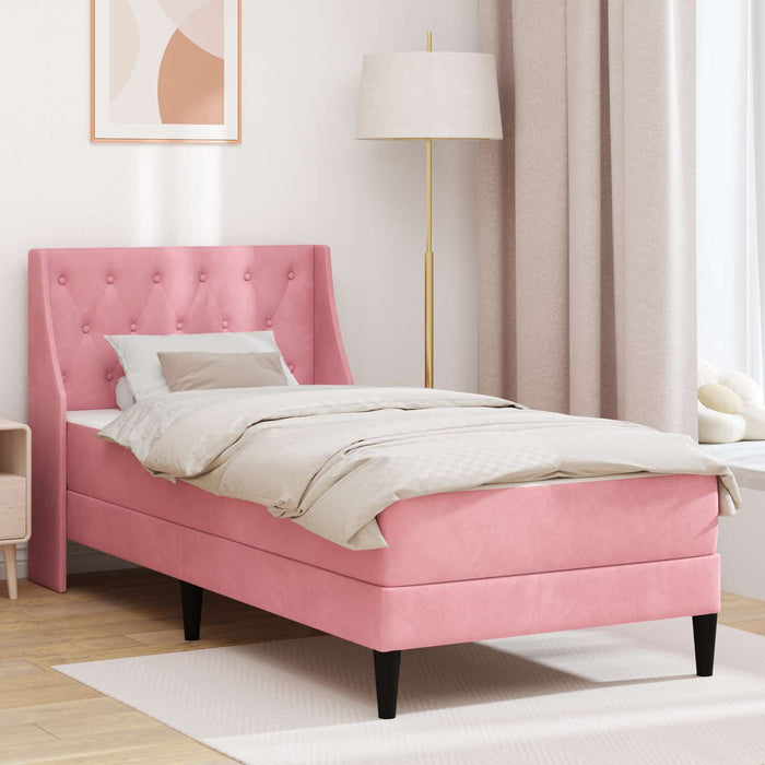 Cadru de pat cu saltea Pe perete cu headboard 2 pcs Roz Catifea - WALTI WALTI