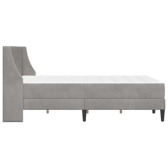 Cadru de pat cu saltea Pe perete 2 pcs Gri deschis Catifea - WALTI WALTI