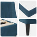 Cadru de pat cu saltea Pe perete 2 pcs albastru Catifea - WALTI WALTI