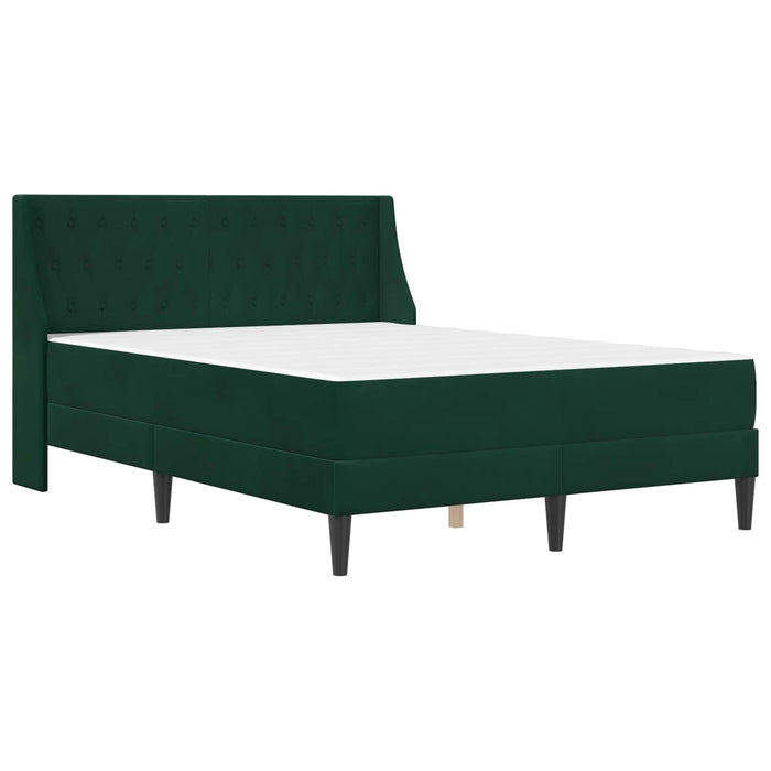 Cadru de pat cu saltea Verde închis 140 x 190 cm Catifea - WALTI WALTI