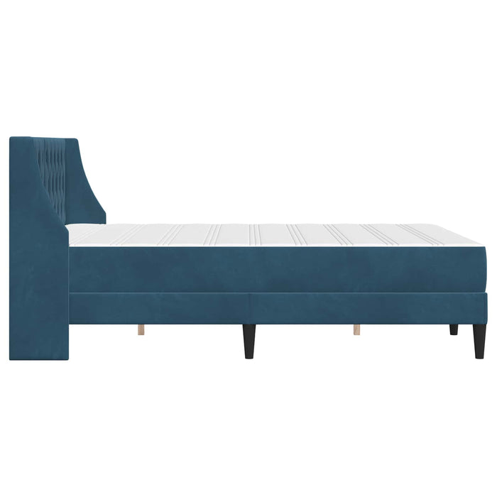 Cadru de pat cu saltea albastru 140 x 190 cm Catifea - WALTI WALTI