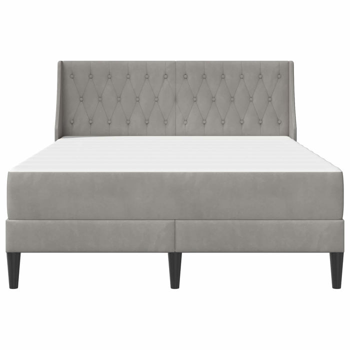 Cadru de pat cu saltea Pe perete 2 pcs Gri deschis Catifea - WALTI WALTI