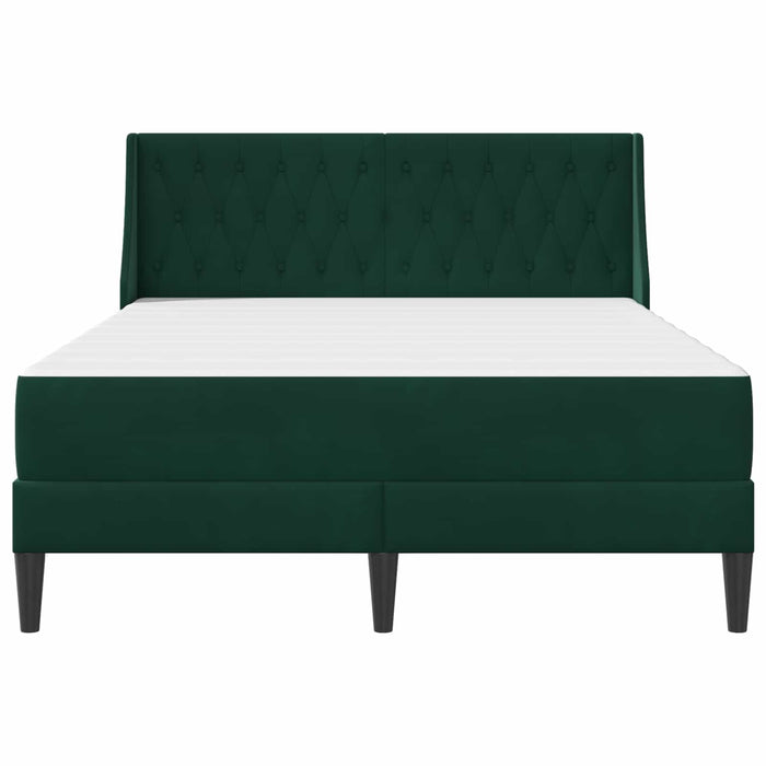 Cadru de pat cu saltea Pe perete 2 pcs Verde închis Catifea - WALTI WALTI
