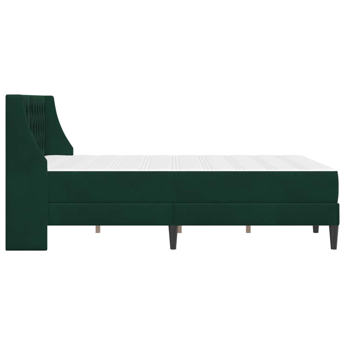 Cadru de pat cu saltea Pe perete 2 pcs Verde închis Catifea - WALTI WALTI
