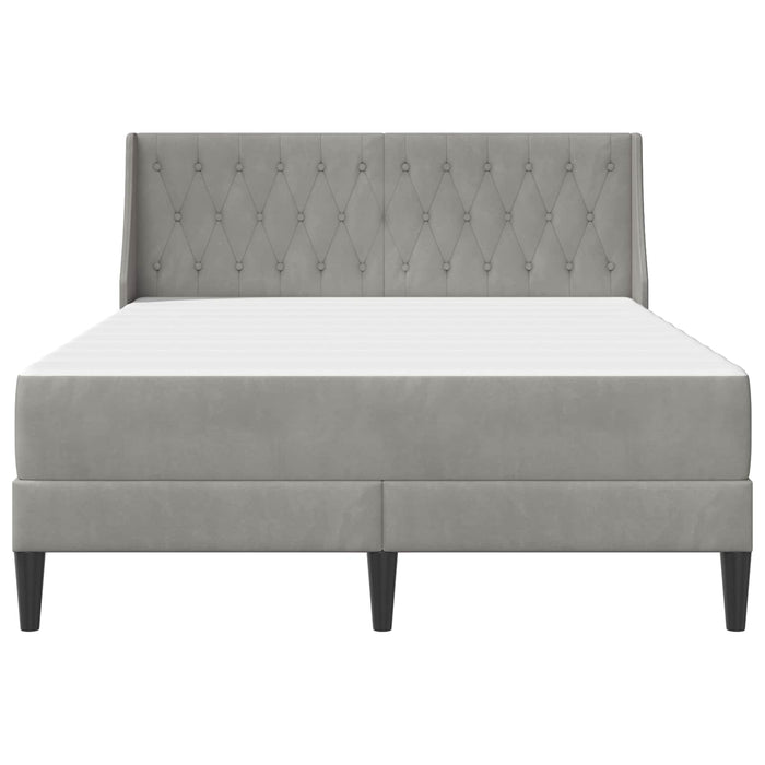 Cadru de pat cu saltea Pe perete 2 pcs Gri deschis Catifea - WALTI WALTI
