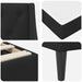 Cadru de pat cu saltea Pe perete 2 pcs Negru Catifea - WALTI WALTI