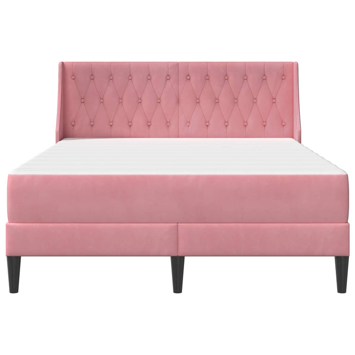 Cadru de pat cu saltea Pe perete cu headboard 2 pcs Roz Catifea - WALTI WALTI