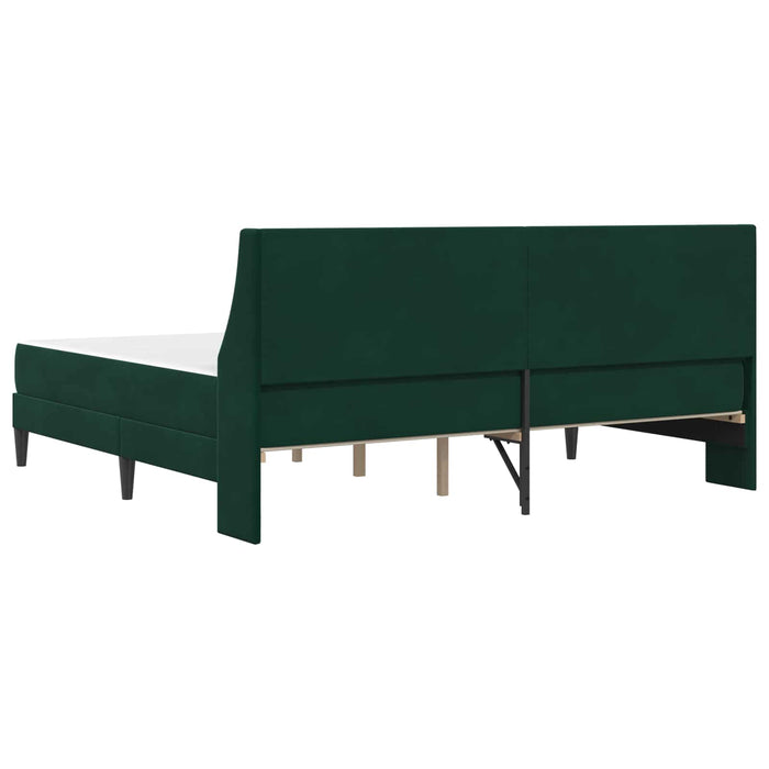Cadru de pat cu saltea Pe perete 2 pcs Verde închis Catifea - WALTI WALTI