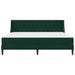 Cadru de pat cu saltea Pe perete 2 pcs Verde închis Catifea - WALTI WALTI