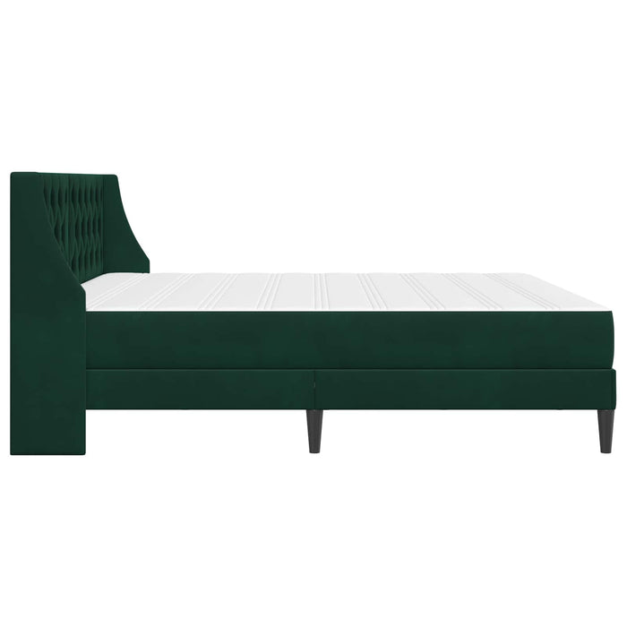Cadru de pat cu saltea Pe perete 2 pcs Verde închis Catifea - WALTI WALTI