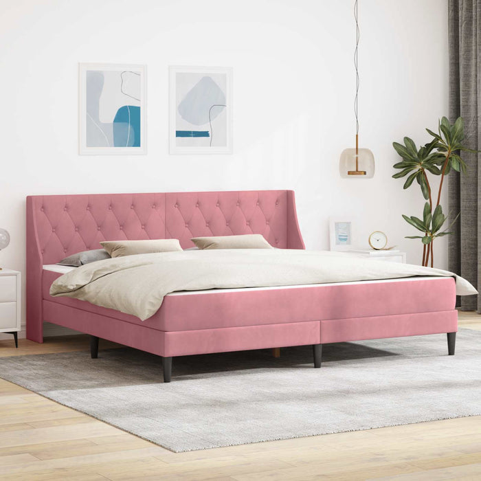 Cadru de pat cu saltea Pe perete cu headboard 2 pcs Roz Catifea - WALTI WALTI