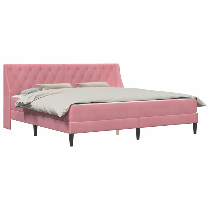 Cadru de pat cu saltea Pe perete cu headboard 2 pcs Roz Catifea - WALTI WALTI