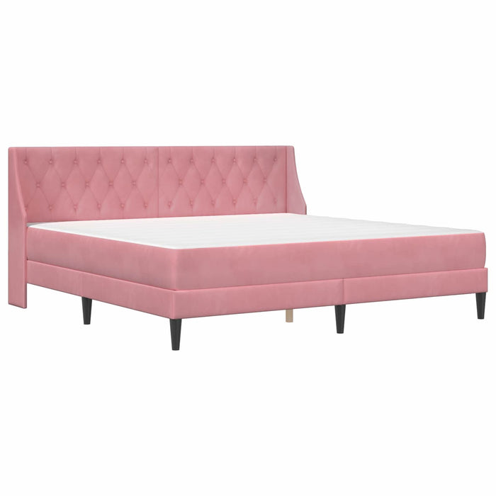 Cadru de pat cu saltea Pe perete cu headboard 2 pcs Roz Catifea - WALTI WALTI