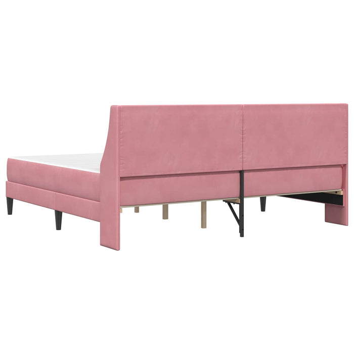 Cadru de pat cu saltea Pe perete cu headboard 2 pcs Roz Catifea - WALTI WALTI