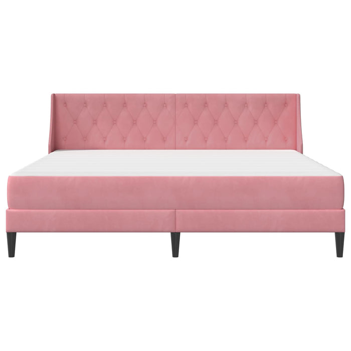 Cadru de pat cu saltea Pe perete cu headboard 2 pcs Roz Catifea - WALTI WALTI