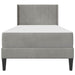 Cadru de pat cu saltea cu headboard 2 pcs Gri deschis Catifea - WALTI WALTI