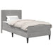 Cadru de pat cu saltea cu headboard 2 pcs Gri deschis Catifea - WALTI WALTI