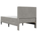 Cadru de pat cu saltea cu headboard 2 pcs Gri deschis Catifea - WALTI WALTI
